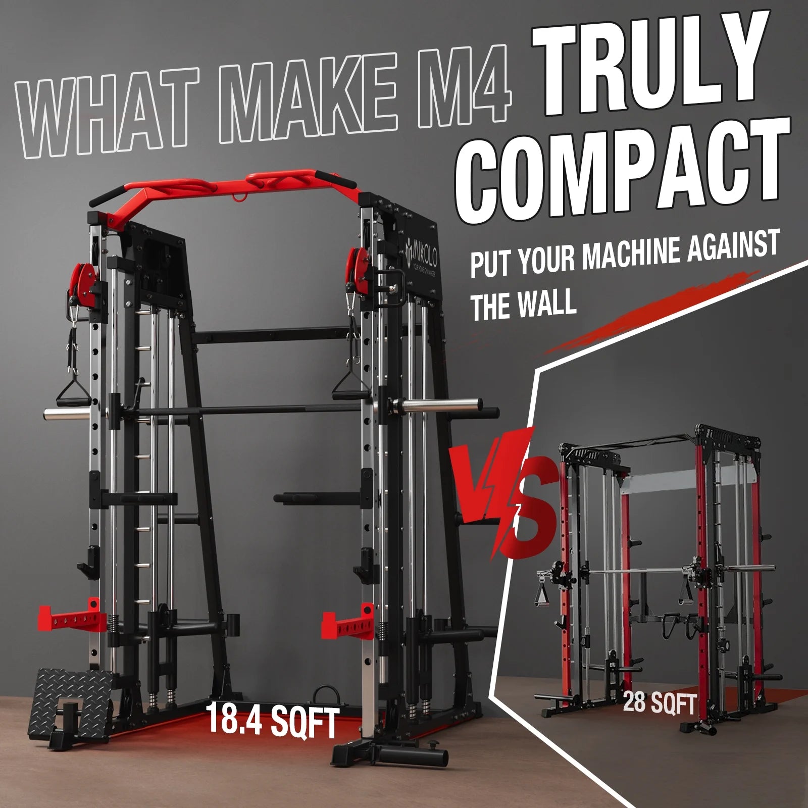 Smith Machine Home Gym, 2200 Lbs Power Rack Cage with Cable Crossover, Smith Cage with Ultimate Home Package